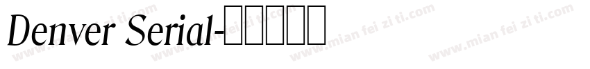 Denver Serial字体转换